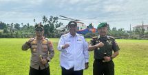 Kapolres Maros Bersama Bupati dan Dandim Gelar Patroli Udara, Pantau Situasi Kamtibmas Maros dengan Helikopter