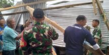 Koramil 1422-02/Bantimurung Gerak Cepat Bantu Warga Terdampak Puting Beliung di Desa Tukamasea