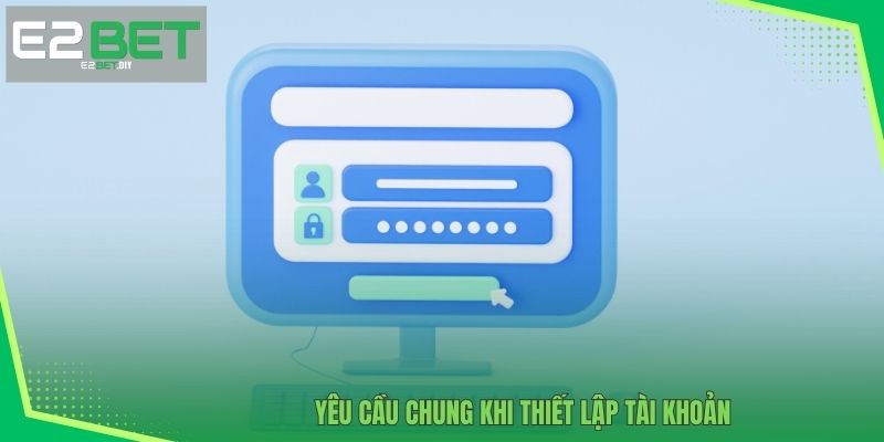 Đăng Ký E2BET – Khởi Đầu Hành Trình Giải Trí Đỉnh Cao 2 Yêu cầu chung cho việc tạo tài khoản